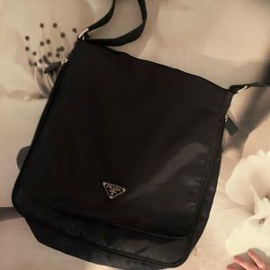 Prada nylon messenger bag